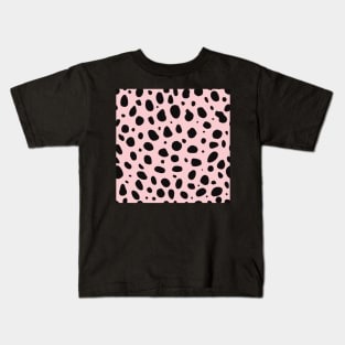 Pink and Black Cheetah Print Animal Print Kids T-Shirt